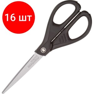 Комплект 16 штук, Ножницы Maped ESSENTIALS GREEN, 170мм, пластик. эллиптич. ручки, черный,468010 в Москве от компании М.Видео