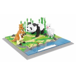Конструктор 3D из миниблоков RTOY Любимые животные панда, кенгуру и лама 1950 элементов - JM6625 в Москве от компании М.Видео