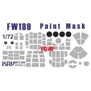 KAV models Окрасочная маска на остекление FW 189 (ICM), 1/72 в Москве от компании М.Видео