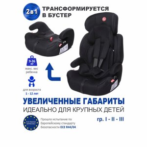 Автокресло группа 1/2/3 (9-36 кг) Babycare Legion, черный в Москве от компании М.Видео