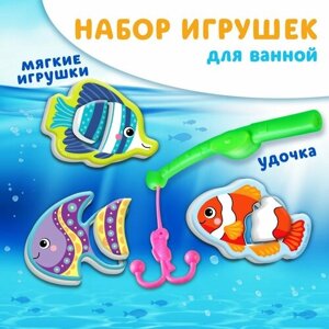 Набор для игры в ванне «Рыбалка: Поймай рыбку», удочка, 3 мягких стикера в Москве от компании М.Видео