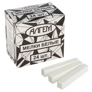 Мелки белые «алгем», в наборе 24 штуки, квадратные в Москве от компании М.Видео