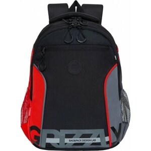 Рюкзак школьный Grizzly RB-259-1m/1 черный - красный - серый в Москве от компании М.Видео
