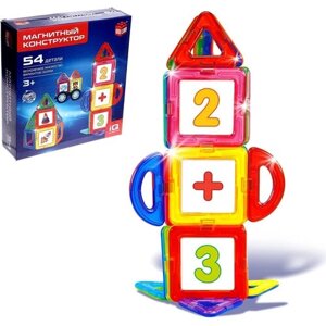 UNICON Магнитный конструктор для мальчика девочек малышей, детский развивающий игровой набор магнитов, игрушки для детей, 54 детали в Москве от компании М.Видео