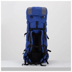 Рюкзак туристический Taif 120 л, на шнурке, наружный карман, 2 боковые сетки, синий-голубой в Москве от компании М.Видео