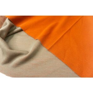 Ткань Трикотаж двусторонний шерстяной оранжевый в Москве от компании М.Видео