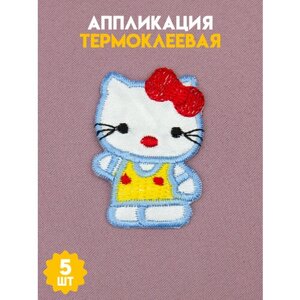 Аппликация клеевая "Котенок хелло Китти" синий, упаковка 5 шт. в Москве от компании М.Видео