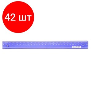 Комплект 42 штук, Линейка 30см Attache Bright Colours фиолетовая в Москве от компании М.Видео