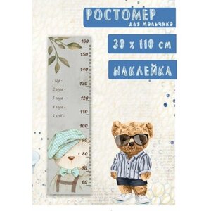 Ростомер детский наклейка на стену для девочки и мальчика в Москве от компании М.Видео