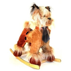 Качалка собака йорк мальчик мягкая отделка Yaguar Toys в Москве от компании М.Видео