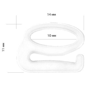 Крючок для бюстгальтера пластик TBY-82638 d10мм, цв. белый, уп. 100шт в Москве от компании М.Видео