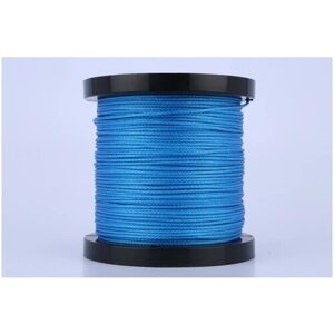 Шнур плетеный, капроновый, высокопрочный Dyneema, синий 1.5 мм, на разрыв 150 кг длина 20 метров. в Москве от компании М.Видео