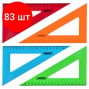 Комплект 83 шт, Треугольник пластиковый 30х18 см, пифагор, непрозрачный, ассорти, 210794 в Москве от компании М.Видео