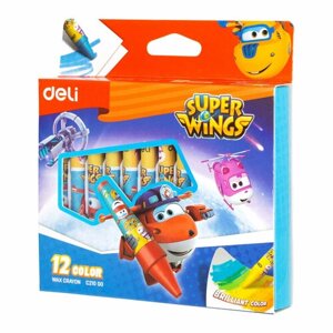 Мелки восковые Deli Super Wings круглые наб 12цв. картон/европод, EC21000 в Москве от компании М.Видео