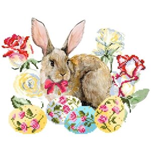 Рисунок на ткани Матренин Посад "Пасхальный кролик", шелк, (бисер не входит) (размер канвы)-28х34см, (размер вышивки)-20х26см в Москве от компании М.Видео