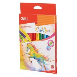 Deli Карандаши цветные ColoRun 18 цветов (EC00310) разноцветный в Москве от компании М.Видео