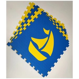 Набор "Моряк", мягкий пол EVA KIDS, 50Х50х1 см, желто-синий