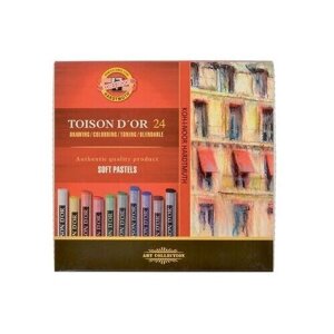 Пастель мягкая художественная KOH-I-NOOR "Toison D'or", 24 цвета, круглое сечение, 8514024005KS в Москве от компании М.Видео