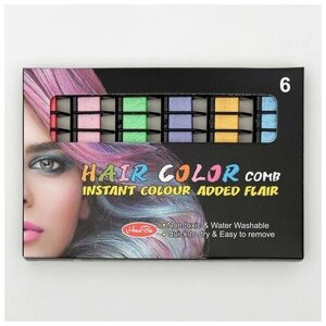 Мелки для волос с насадкой, набор, 6 цветов 5540149 в Москве от компании М.Видео