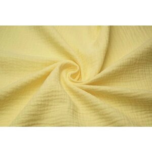 Ткань для шитья, Муслин двухслойный, цвет желтый, 1 м в Москве от компании М.Видео