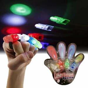 Насадки на палец лазерные светящиеся "Laser Finger Beams" лазер, набор 4 шт.