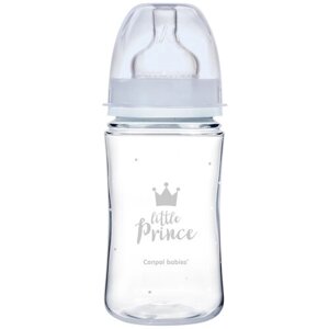 Canpol Babies Бутылочка антиколиковая с широким горлом PP EasyStart Royal Baby, 240 мл, с 3 месяцев, голубой в Москве от компании М.Видео