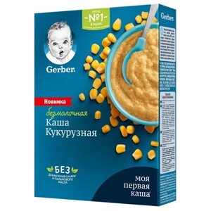 Каша безмолочная кукурузная для начала прикорма, Gerber 180г в Москве от компании М.Видео