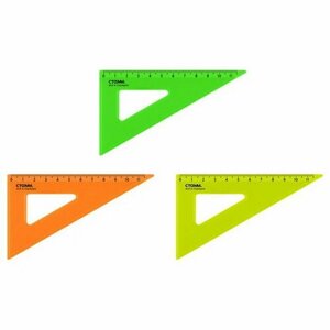Треугольник 30*/11 см пластиковый, прозрачный, неоновые цвета, ассорти, 20 шт. в Москве от компании М.Видео