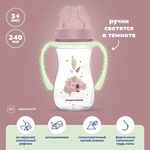 Детская антиколиковая бутылочка Canpol babies Sleepy Koala для кормления малыша, бутылка для воды и смеси, от коликов, от 3 мес, 240 мл, розовый в Москве от компании М.Видео