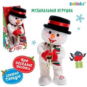 Интерактивная игрушка ZABIAKA "С Новым годом! Снеговик ", звук, танцует, для детей в Москве от компании М.Видео