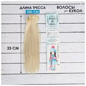 Волосы - тресс для кукол «Прямые» длина волос: 25 см, ширина:100 см, цвет № 613А в Москве от компании М.Видео