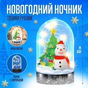 Набор для творчества «Новогодний ночник своими руками: снеговик» в Москве от компании М.Видео
