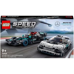 Конструктор LEGO Speed Champions 76909 Mercedes-AMG F1 W12 E Performance и Mercedes-AMG Project One, 564 дет. в Москве от компании М.Видео