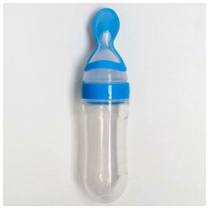 Бутылочка для кормления силиконовая с ложкой "Наш малыш", 90 мл, от 4 мес. в Москве от компании М.Видео