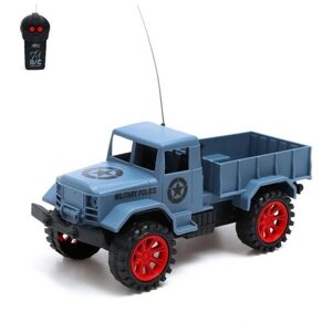 Грузовик радиоуправляемый «Военный», работает от батареек, цвет синий в Москве от компании М.Видео