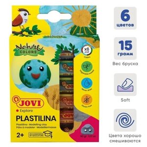 Пластилин на растительной основе, 6 цветов, 90 г, лесная палитра, картон, европодвес, для малышей в Москве от компании М.Видео
