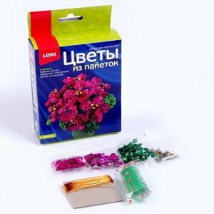 Цветы из пайеток "Фиалка" в Москве от компании М.Видео