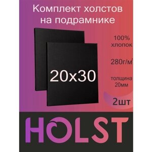 Холст на подрамнике Черный 20х30 набор 2 шт в Москве от компании М.Видео