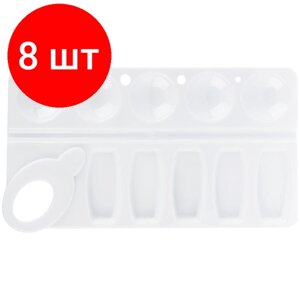 Комплект 8 шт, Палитра СТАММ, прямоугольная, 10 ячеек, белая в Москве от компании М.Видео