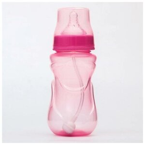 Бутылочка для кормления, широкое горло, от 6 мес., 300 мл., цвет розовый в Москве от компании М.Видео