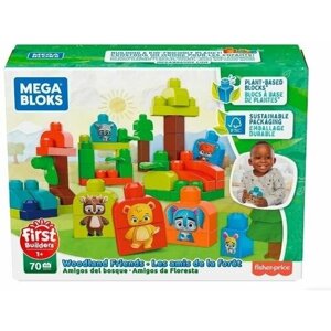 Конструктор для малышей Блоки Лесные друзья Fisher-Price Mattel Mega Bloks 70 шт в Москве от компании М.Видео