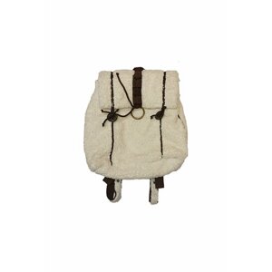 Leya. me HRS-207 Белый детский рюкзак для девочки, из искусственной овчины в Москве от компании М.Видео