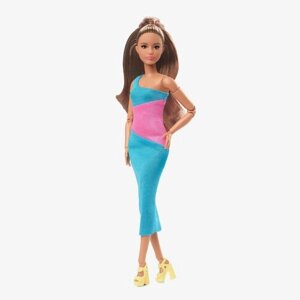 Кукла Barbie Looks Doll Petite, Long Brunette Hair (Барби Лукс Маленькая Брюнетка с длинными волосами) в Москве от компании М.Видео