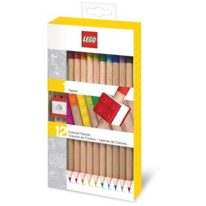 LEGO Набор цветных карандашей с 2 насадками в форме кирпичика 12 штук (52064L) в Москве от компании М.Видео