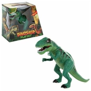 Игрушка фигурка робот динозавр Тираннозавр на батарейках для мальчика, издает звуки, светится, двигает лапами в Москве от компании М.Видео