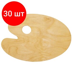 Комплект 30 шт, Палитра для рисования, деревянная, овальная, 20х30 см, толщина 3 мм, DK18442 в Москве от компании М.Видео