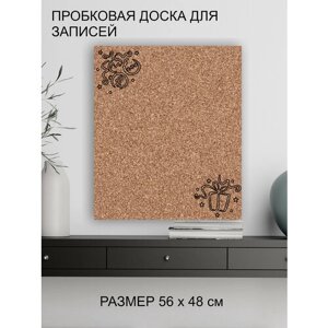 Пробковая доска' Шарики подарок ' 56х48 см. (Доска с новогодним рисунком) в Москве от компании М.Видео