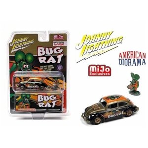 Модель коллекционная Johnny Lightning 1965 Volkswagen VW Beetle RAT FINK RAT Bug W/ Rat Fink Figure в Москве от компании М.Видео