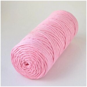 Шнур для рукоделия без сердечника, 100% хлопок, 4мм, 100 м, цвет: светло-розовый в Москве от компании М.Видео
