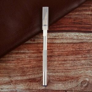 Нож макетный для работы с кожей, со сменным лезвием, 14,5 х 0,8 см, цвет серебряный в Москве от компании М.Видео